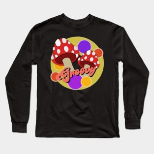 Groovy Mushroom design Long Sleeve T-Shirt